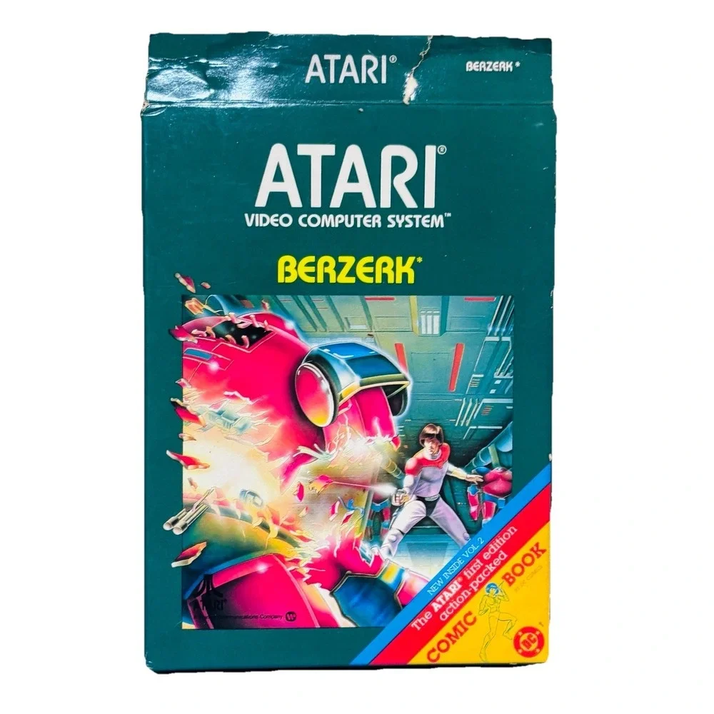 Berzerk Atari 2600, 1982) w/ Manual & Video Game System Cartridge Box